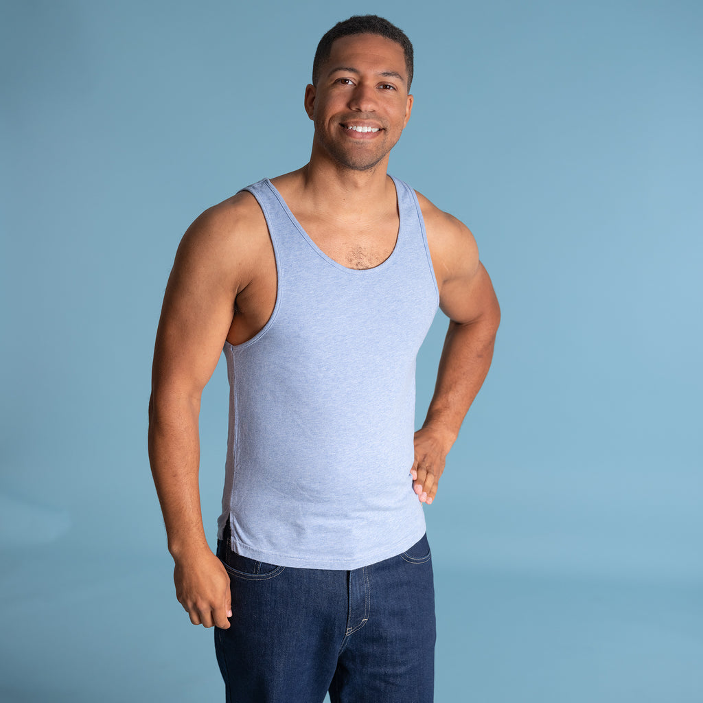 organic cotton muscle tank top