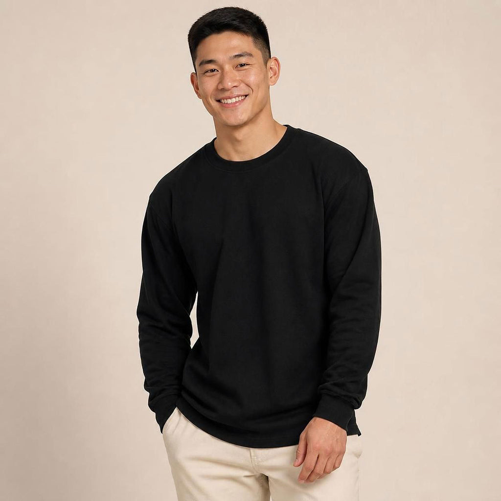 100% certified organic cotton fleece sweatshirt plastic-free polyester-free