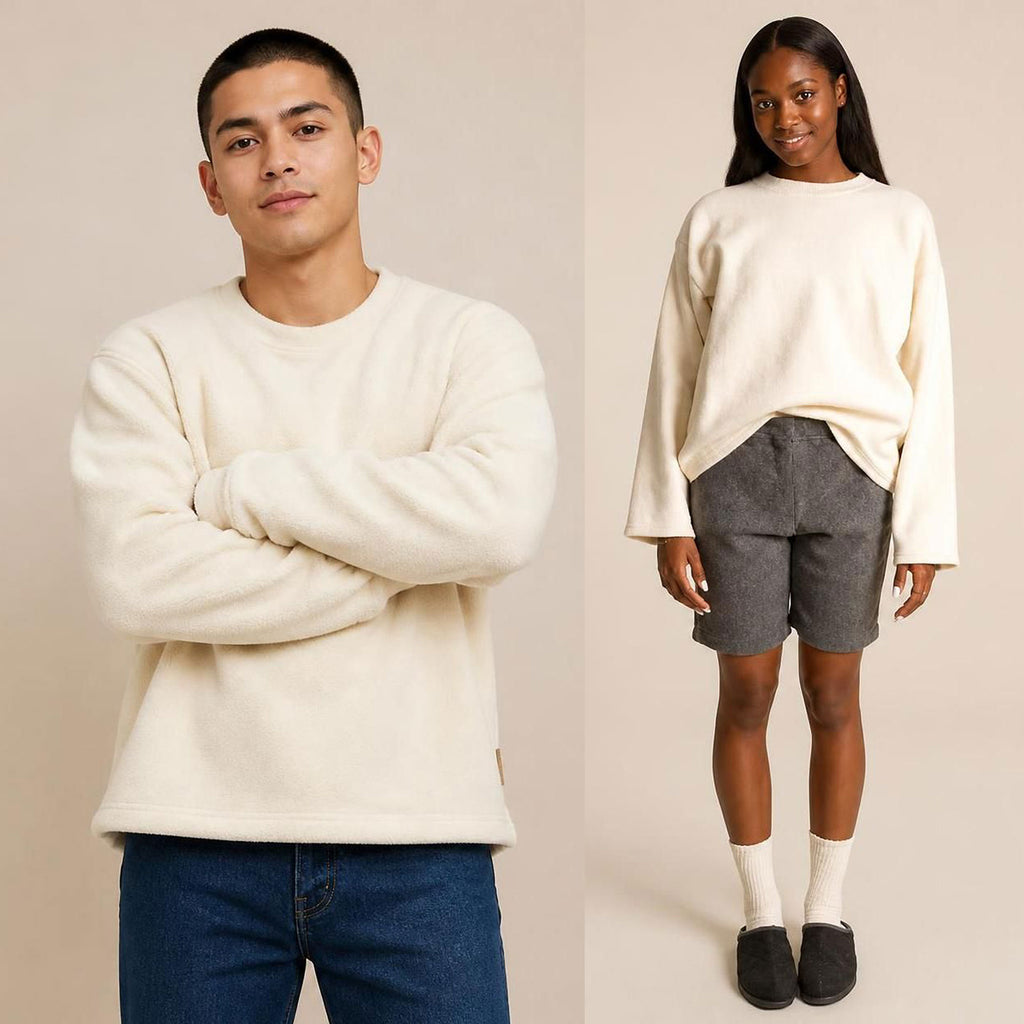 100% organic cotton sweatshirt plastic-free