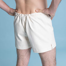 Load image into Gallery viewer, BUXTON Elastic-free 100% Organic Cotton Twill Drawstring Boxers (OC Thread, Thicker Weight, Nut Buttons, No Latex, No Plastic, No Polyester, No Nylon, No Synthetics) (99.95%-100% Biodegradable)