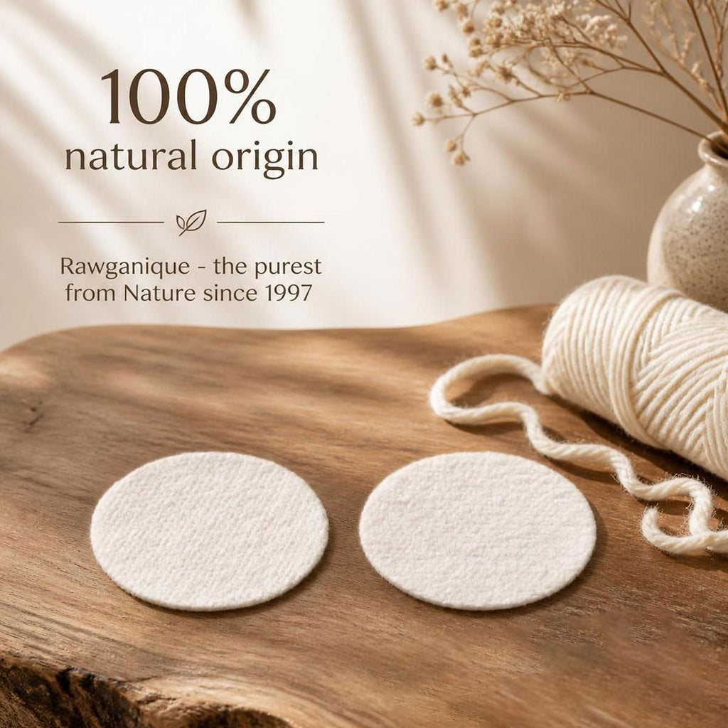 plastic-free organic merino wool nursing pads modesty pads 100% natural plastic-free