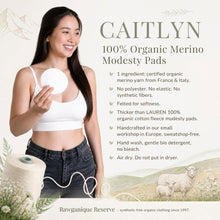 Load image into Gallery viewer, 100% organic merino wool modesty nipple nursing pads plastic-free