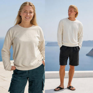 100% certified organic cotton sweatshirt made in usa plastic-free