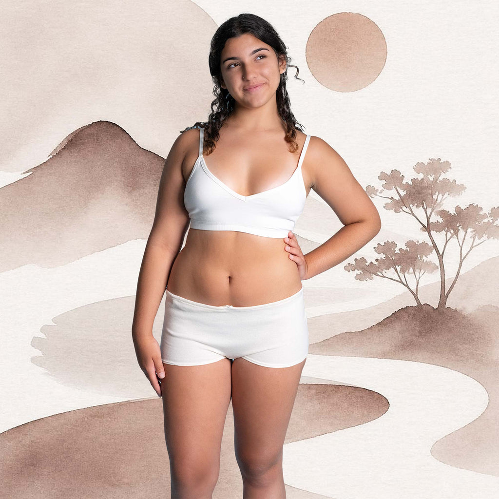 100% organic cotton boy short panty for ladies