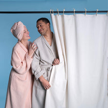 Load image into Gallery viewer, 100% organic cotton shower curtain pvc-free