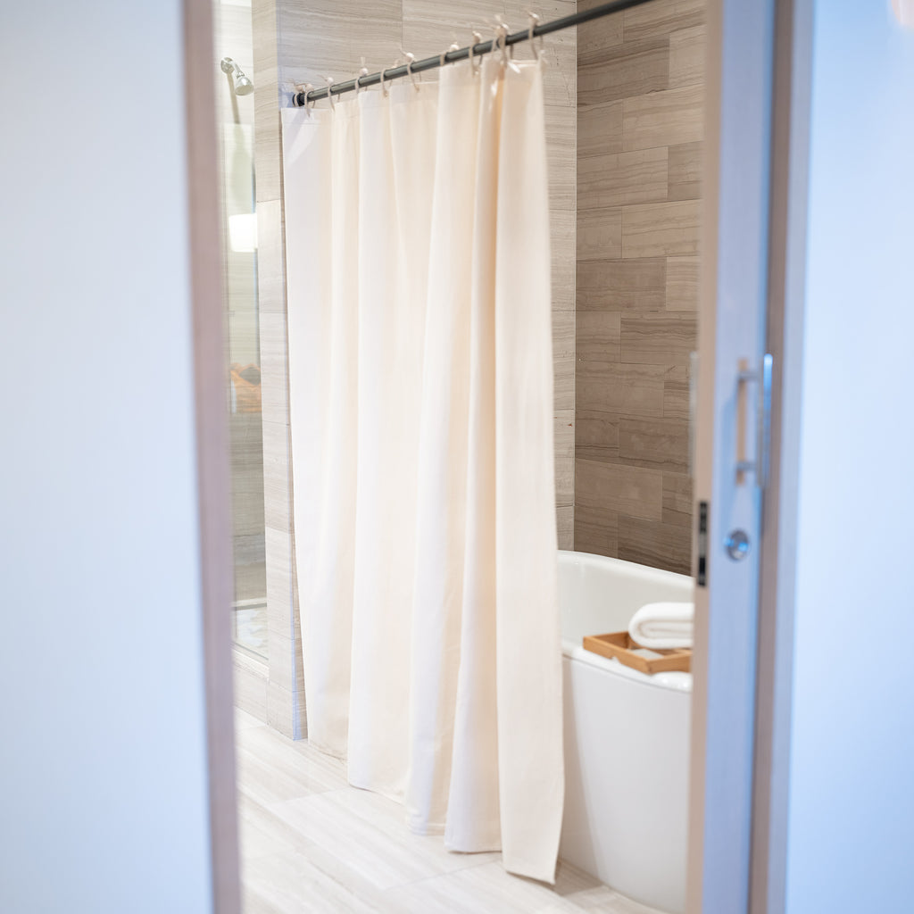 organic cotton shower curtain