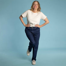 Load image into Gallery viewer, women's organic cotton jeans indigo dye