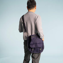 Load image into Gallery viewer, Indigo Hemp Courier Bag