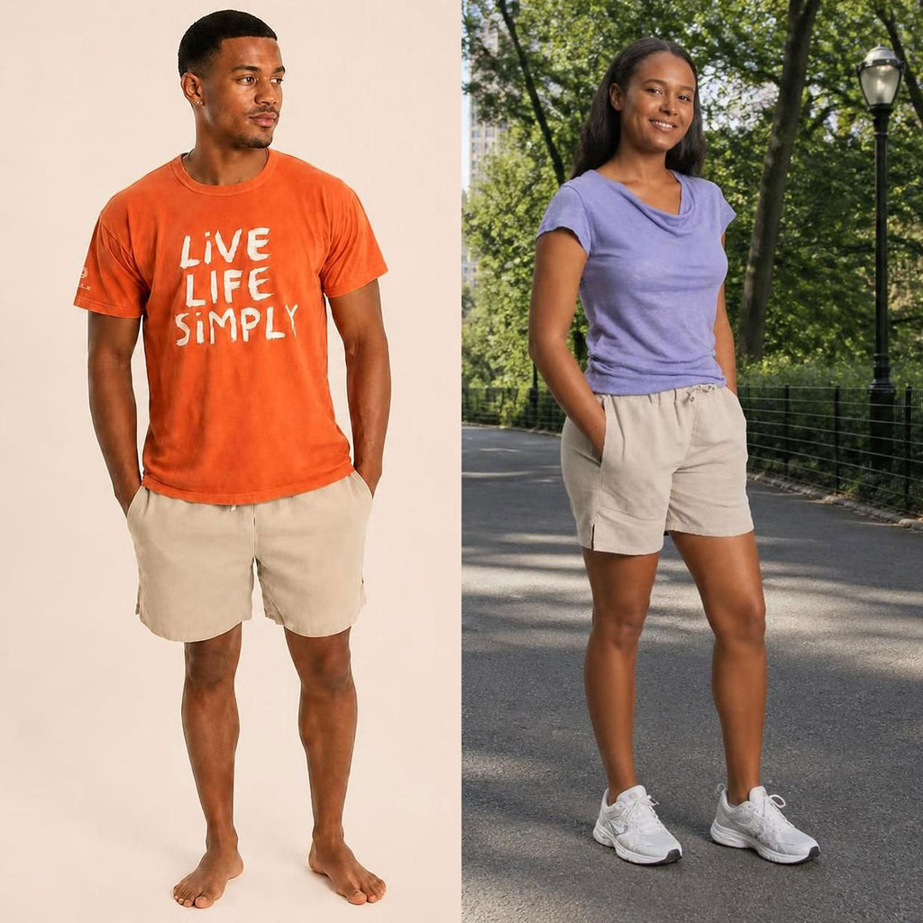 plastic-free 100% hemp shorts
