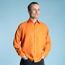 Load image into Gallery viewer, CHANCE 100% Organic Hemp Long-Sleeve Oxford Shirt (No Pocket; Plastic-Free Nut Buttons) (Closeout - Final Sale) (99.9% Biodegradable)