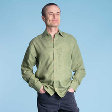 Load image into Gallery viewer, CHANCE 100% Organic Hemp Long-Sleeve Oxford Shirt (No Pocket; Plastic-Free Nut Buttons) (Closeout - Final Sale) (99.9% Biodegradable)