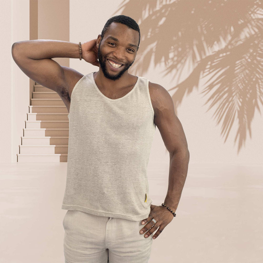 100% organic linen tank top
