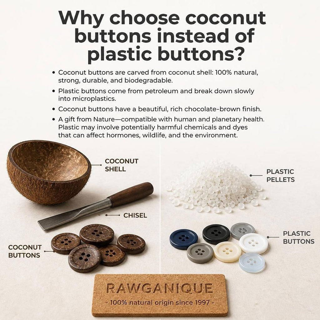 coconut buttons in organic cotton underwear