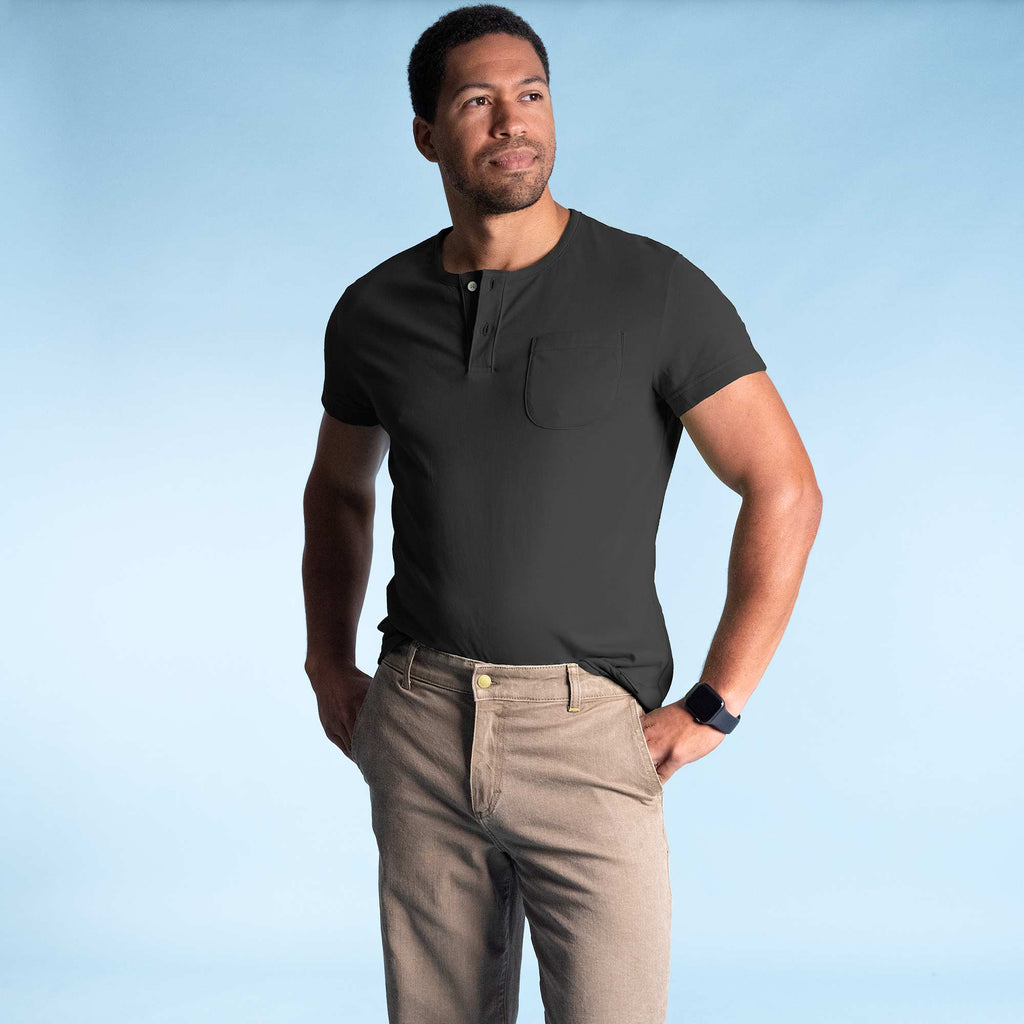 100% organic cotton henley T-shirt