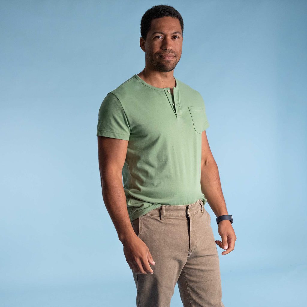 100% organic cotton henley T-shirt