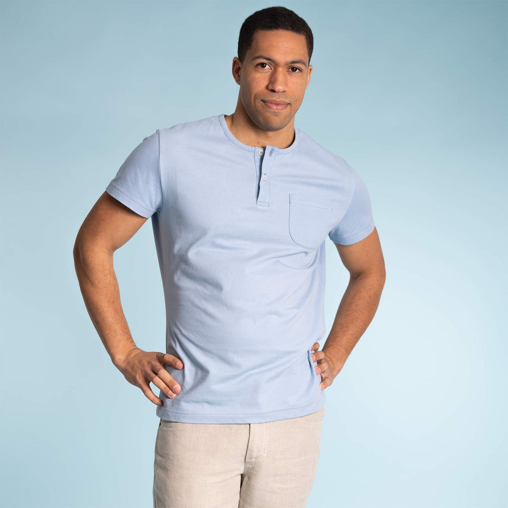 organic pima cotton henley t-shirt