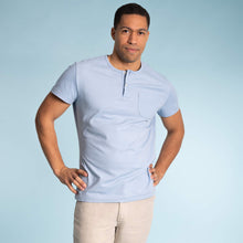 Load image into Gallery viewer, organic pima cotton henley t-shirt