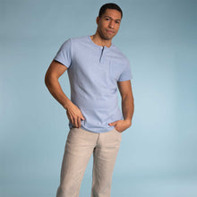 Load image into Gallery viewer, 100% organic cotton henley pocket t-shirt