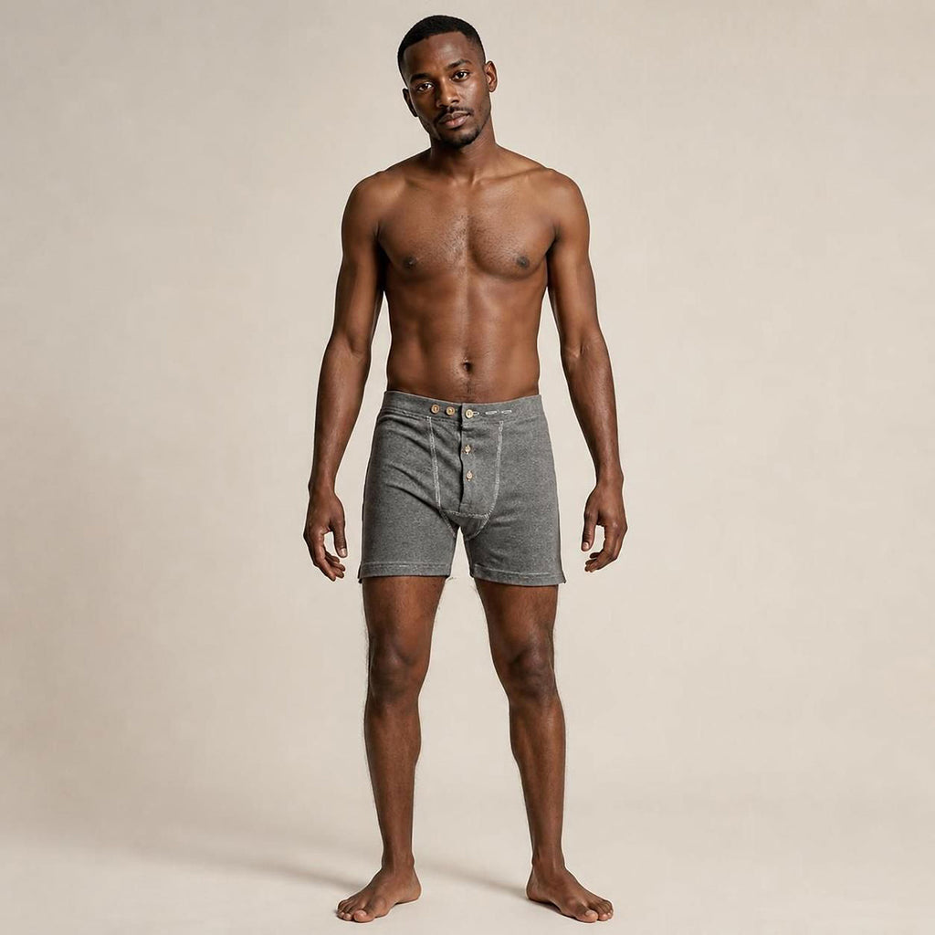 plastic-free 100% organic cotton boxer briefs for men