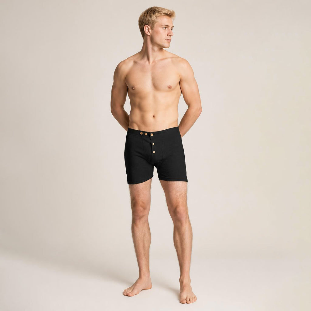 plastic-free 100% organic cotton boxer briefs for men