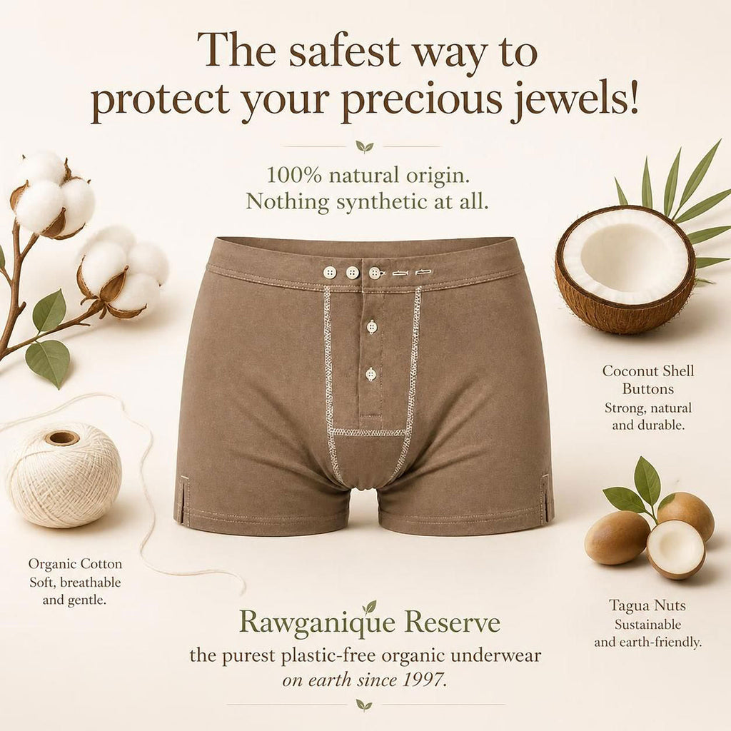 plastic-free 100% certified organic cotton boxer briefs underwear