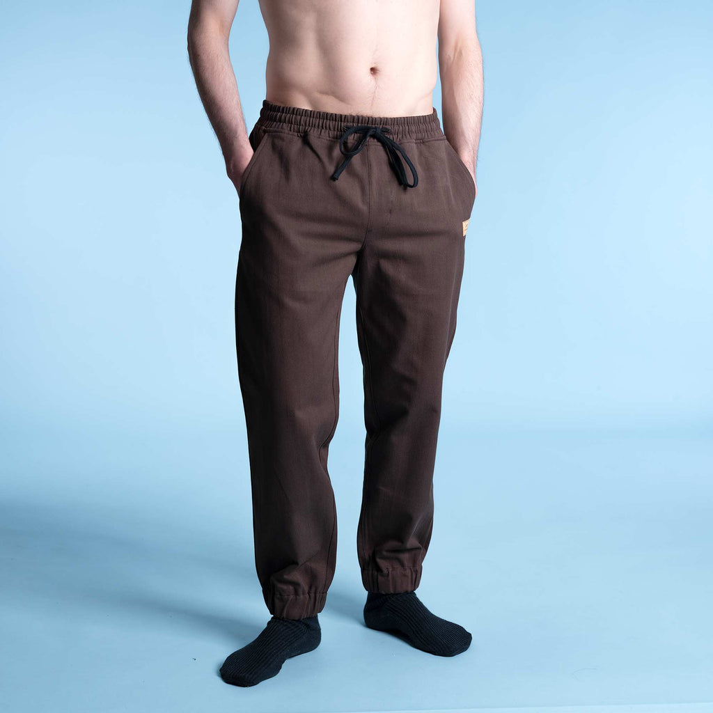 100% organic cotton jogger pants synthetics-free