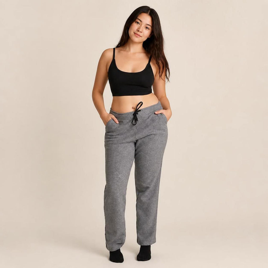 elastic-free organic cotton fleece sweat pants