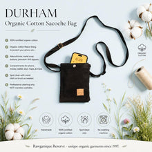 Load image into Gallery viewer, organic cotton sacoche iPhone device gadget shoulder bag plastic-free