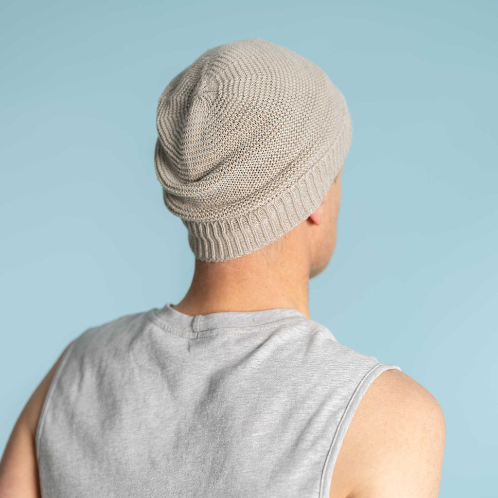 linen floppy beanie