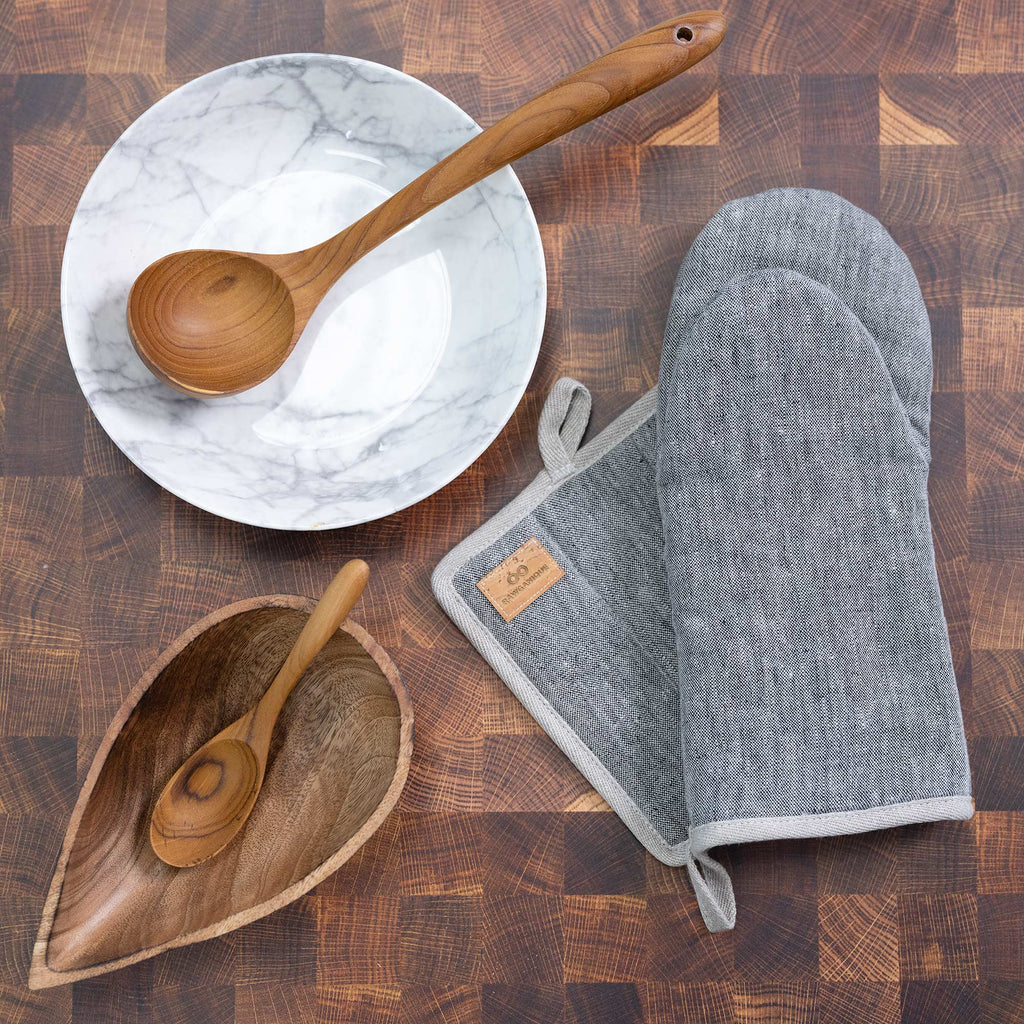 organic linen pot holder oven mitts 100% natural
