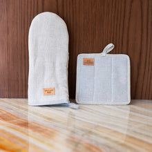 Load image into Gallery viewer, organic linen pot holder oven mitt