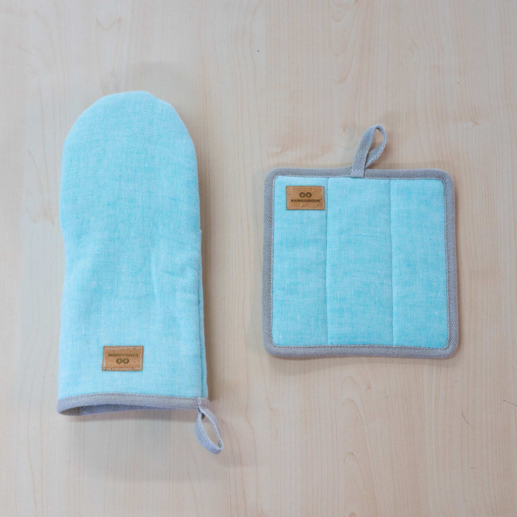 organic linen potholder oven mitt no polyester