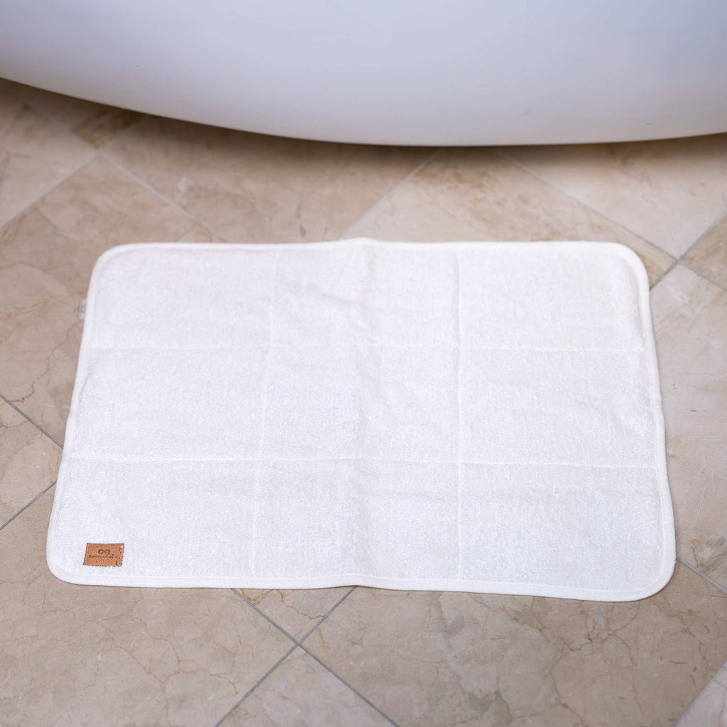 organic linen bath mat