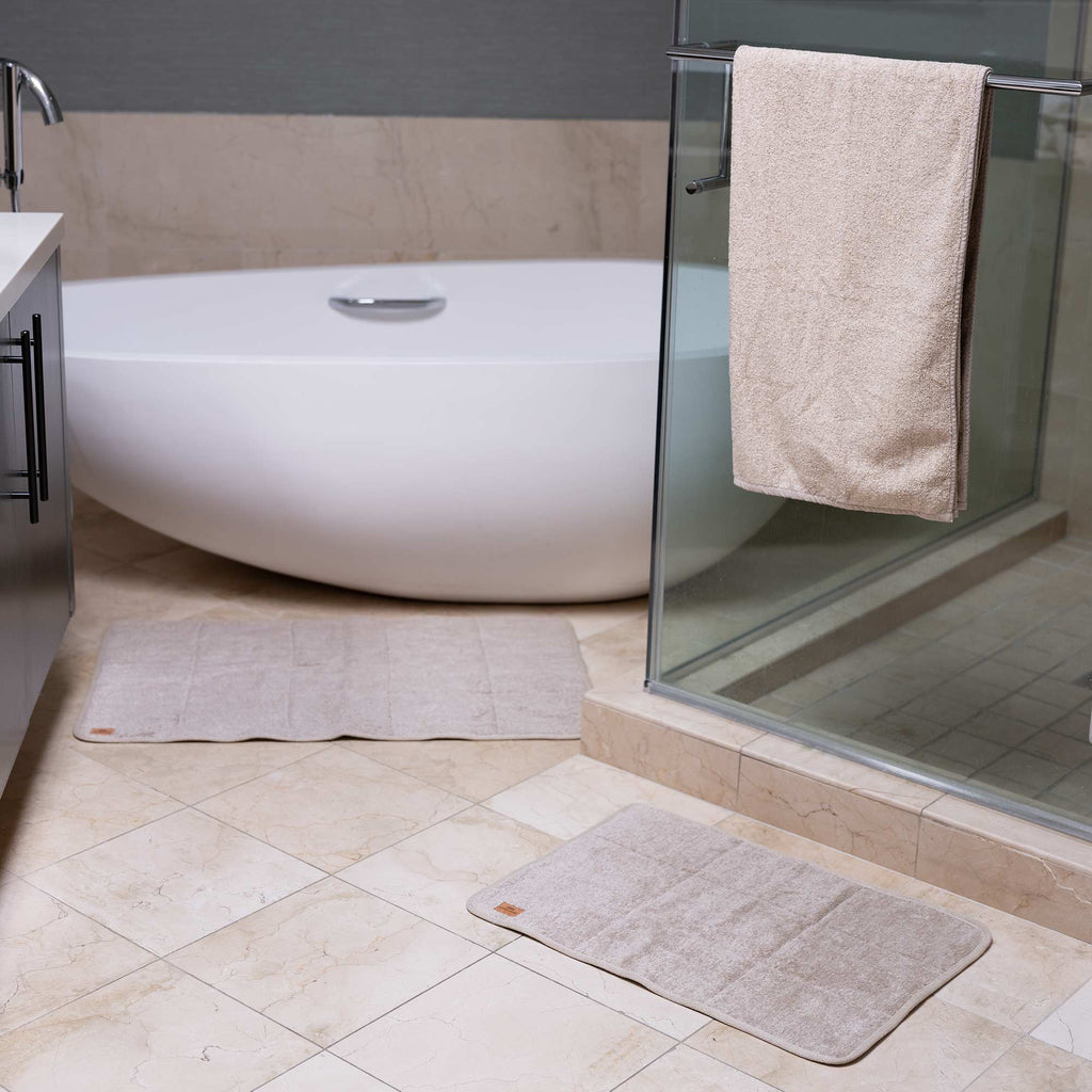 EVERINGTON Organic Irish Linen Terry Bath Towels (OC Thread, OC Backing, No Dye, No Plastic, No Polyester, No Forever Chemicals, No Synthetics) (100% Biodegradable) (Made in Europe)