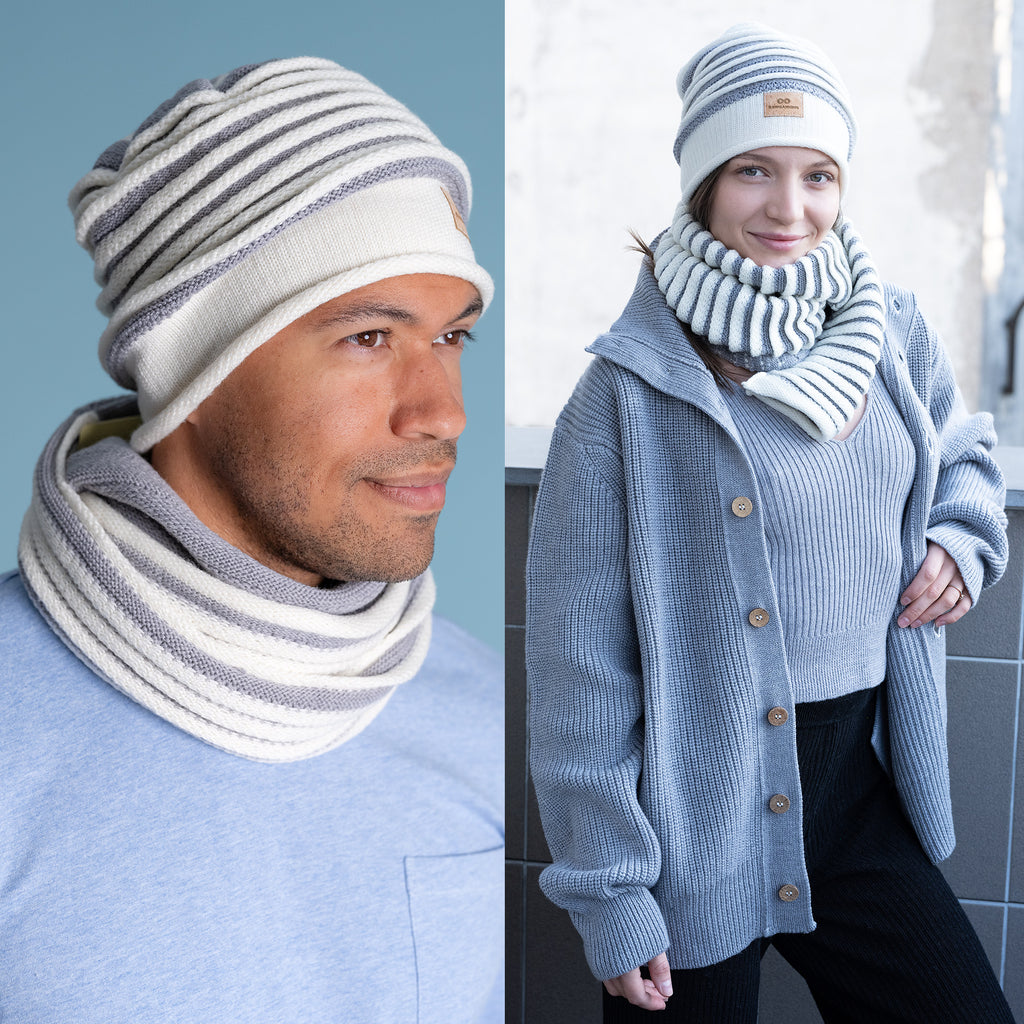 FALLSWATER 100% Organic Merino Wool Winter Hat (OC Thread, No Elastic, No Plastic, No Polyester, No Synthetics) (100% Biodegradable)