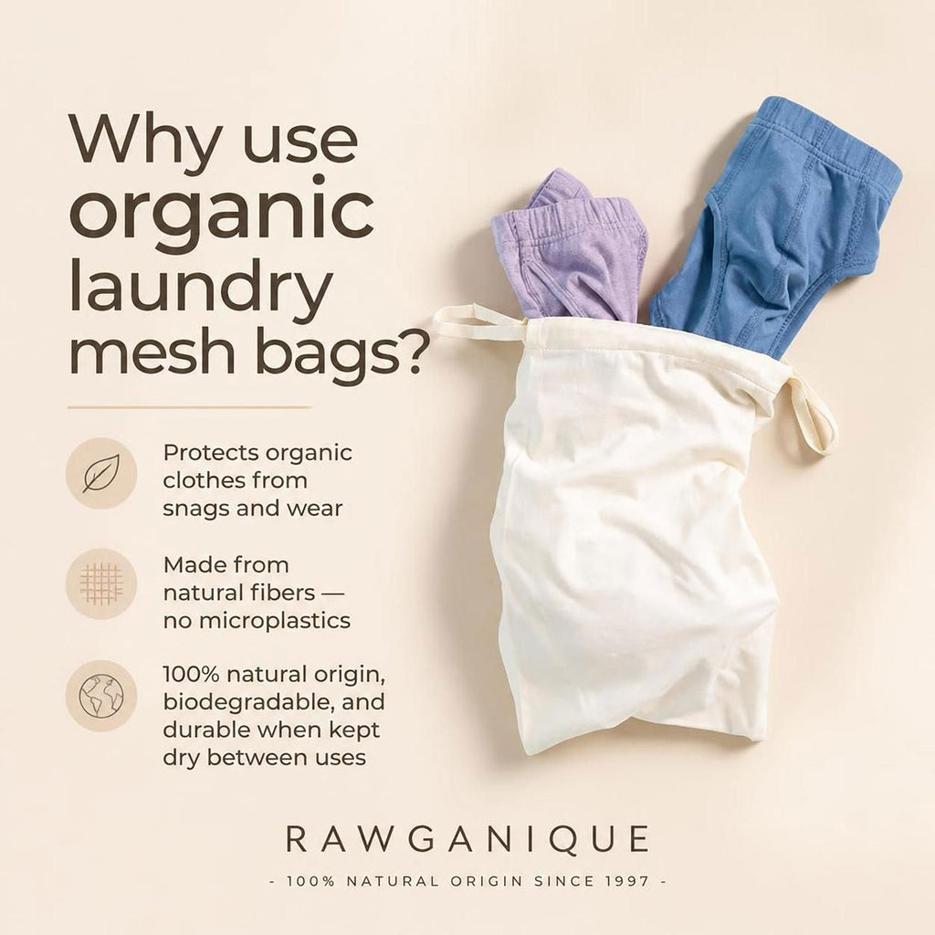 certified organic cotton laundry net bag plastic-free