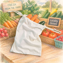 Load image into Gallery viewer, 100% organic cotton produce bag plastic-free