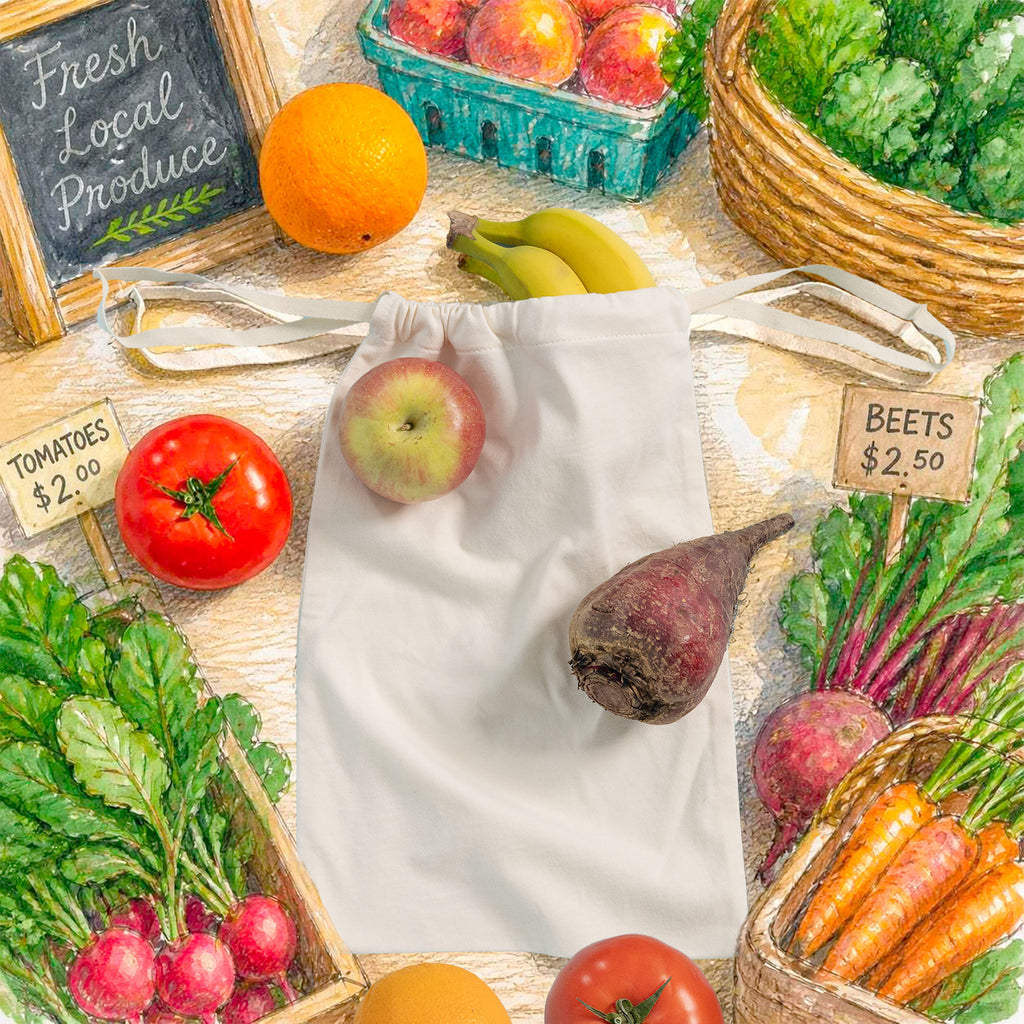 100% organic cotton produce bags polyester-free
