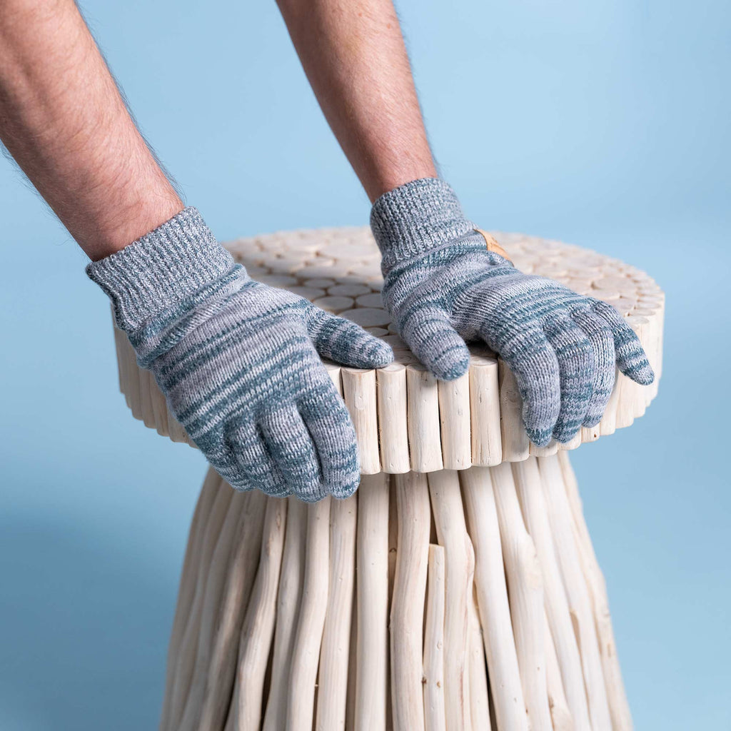 elastic-free certified organic merino wool winter gloves