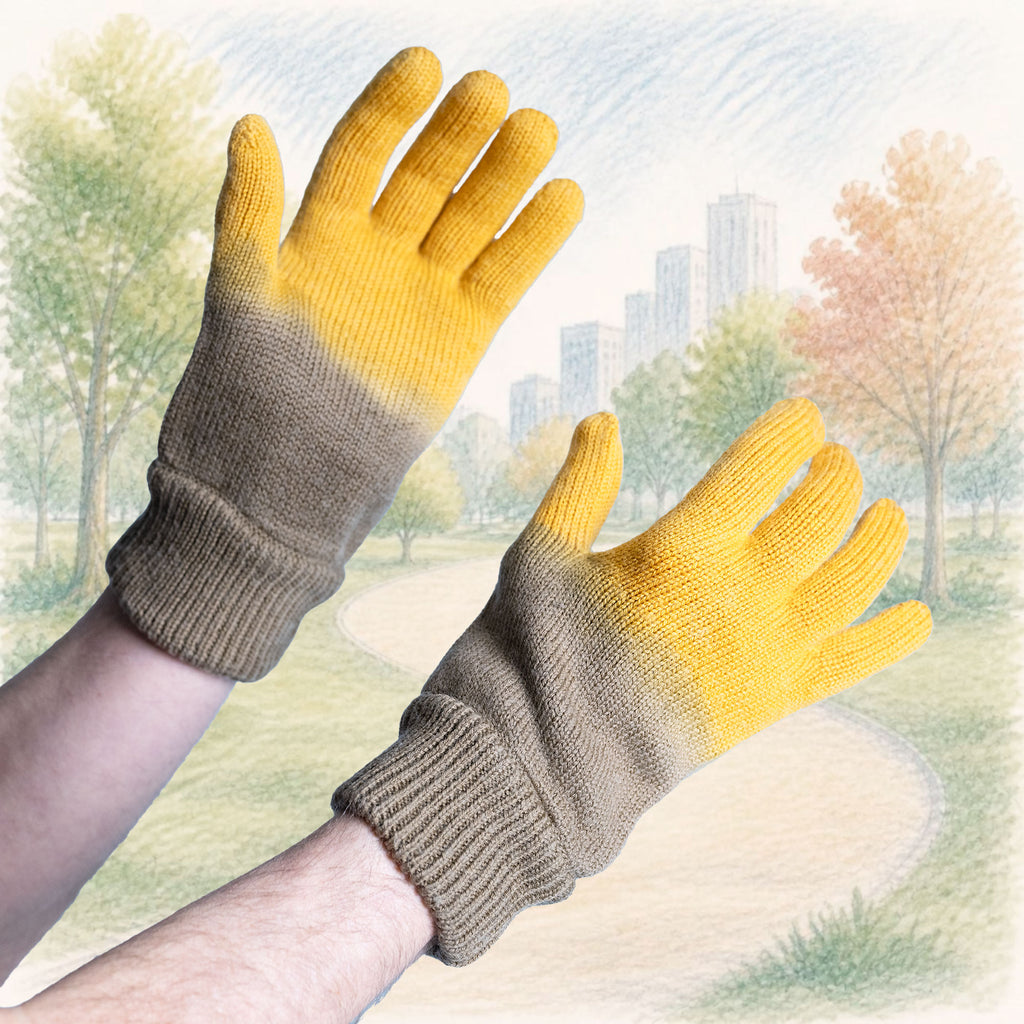 elastic-free organic merino wool winter gloves