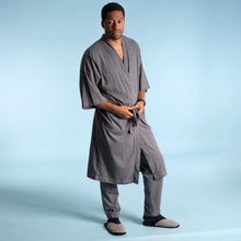 Load image into Gallery viewer, Organic cotton knit bathrobe