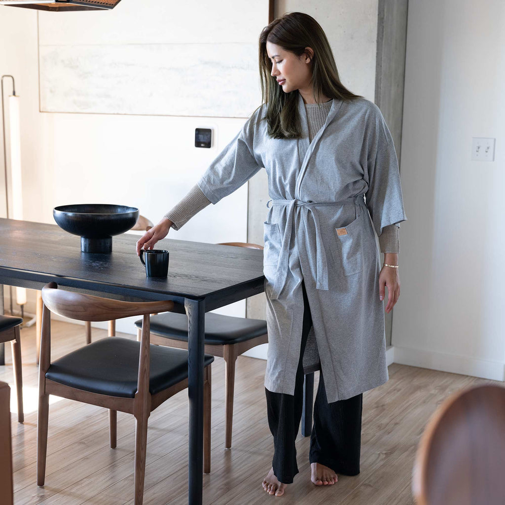 organic cotton bathrobe polyester-free