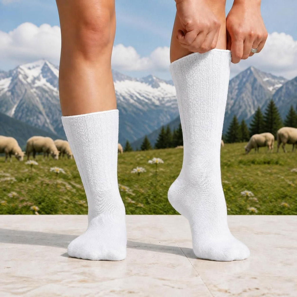 thick warm winter organic merino wool socks