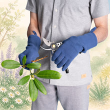 Load image into Gallery viewer, 100% certified organic cotton gardening gloves with no elastane no polyester no synthetic fibers