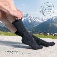 Load image into Gallery viewer, elastic-free 100% certified organic merino wool socks thick and warm