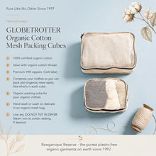 Load image into Gallery viewer, 100% certified organic cotton packing cubes see-through plastic-free polyester-free