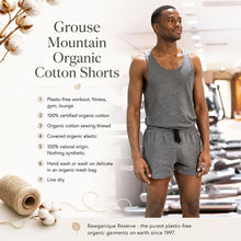Load image into Gallery viewer, 100% organic cotton workout shorts plastic-free