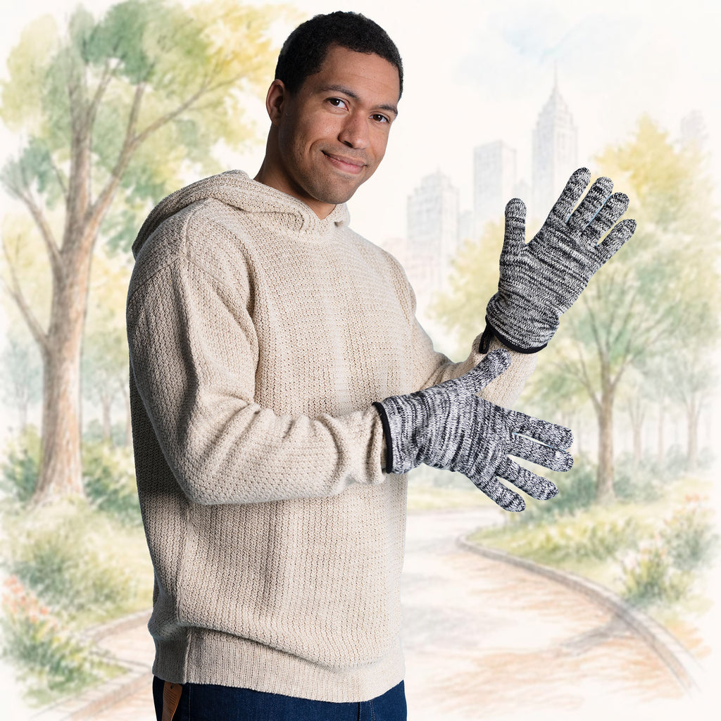 elastic-free 100% organic cotton gloves polyester-free
