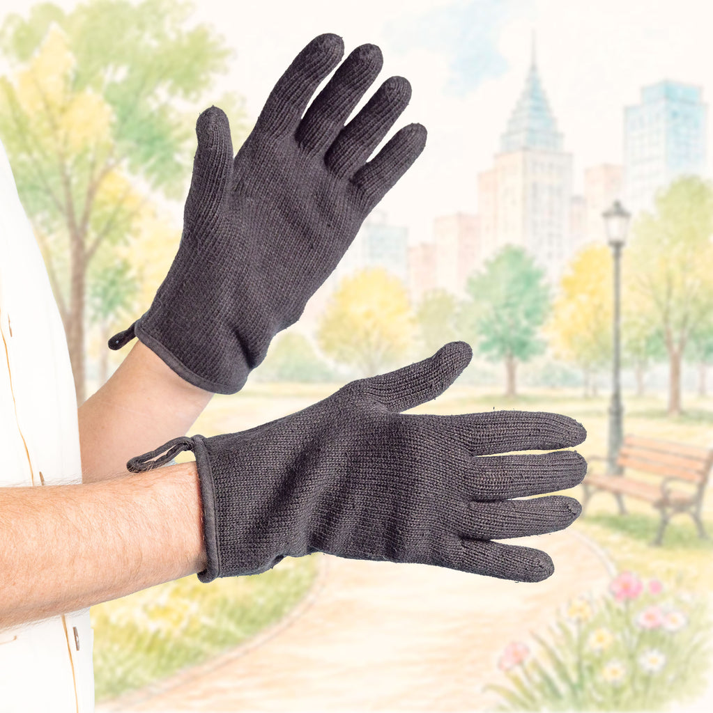 elastic-free 100% certified organic cotton gloves plastic-free