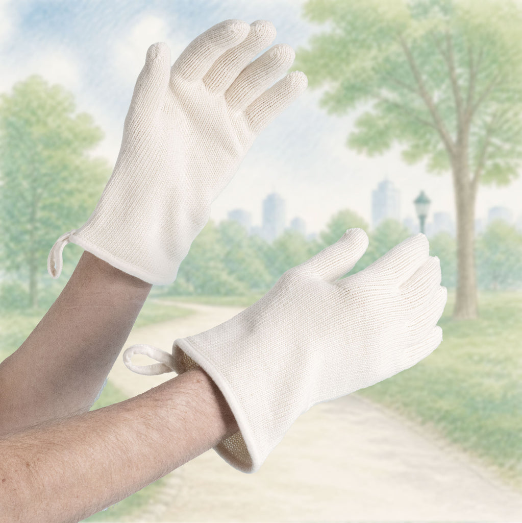 100% organic cotton gloves